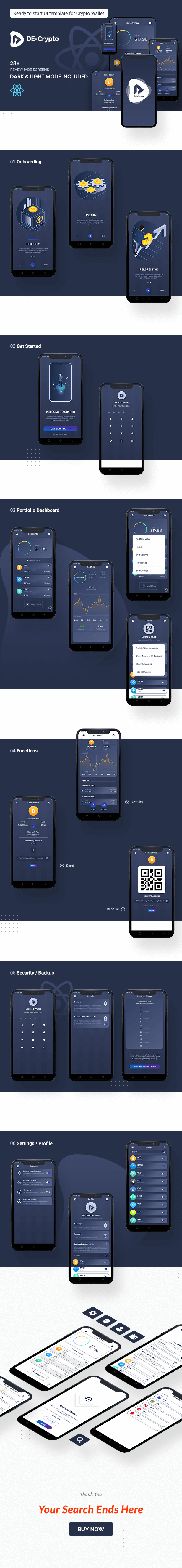 decentralized cryptocurrency react native mobile app template